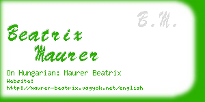 beatrix maurer business card